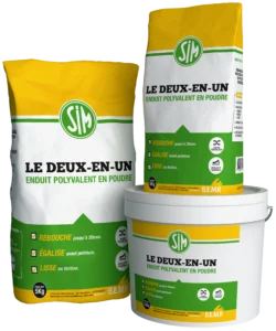 SIM Le 2 en 1 – Enduit polyvalent intérieur en poudre